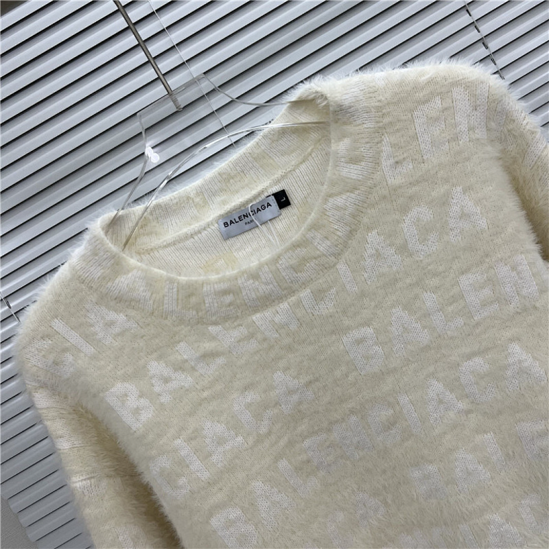 BAC12 Autumn and winter new high-quality men's and women's fashion autumn and winter new plush round neck sweater clothing