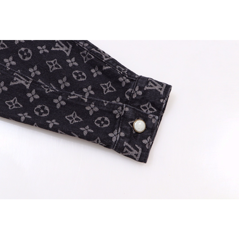 LVC041 New men's and women's high-quality denim jackets with loose fit clothing