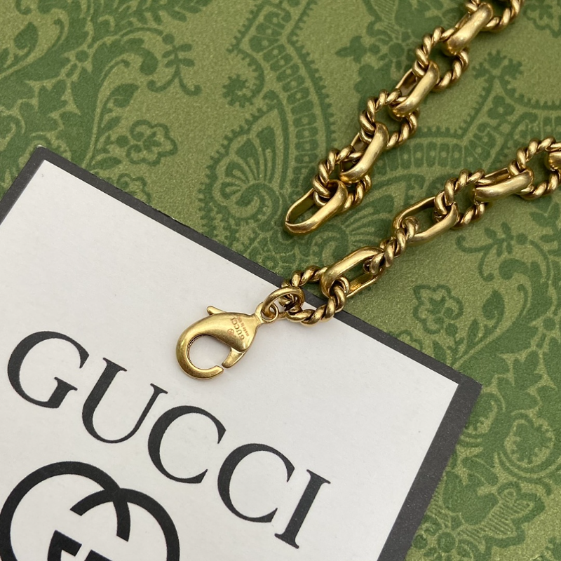 GUN9 Women's new fashionable double G interlocking necklace jewelry