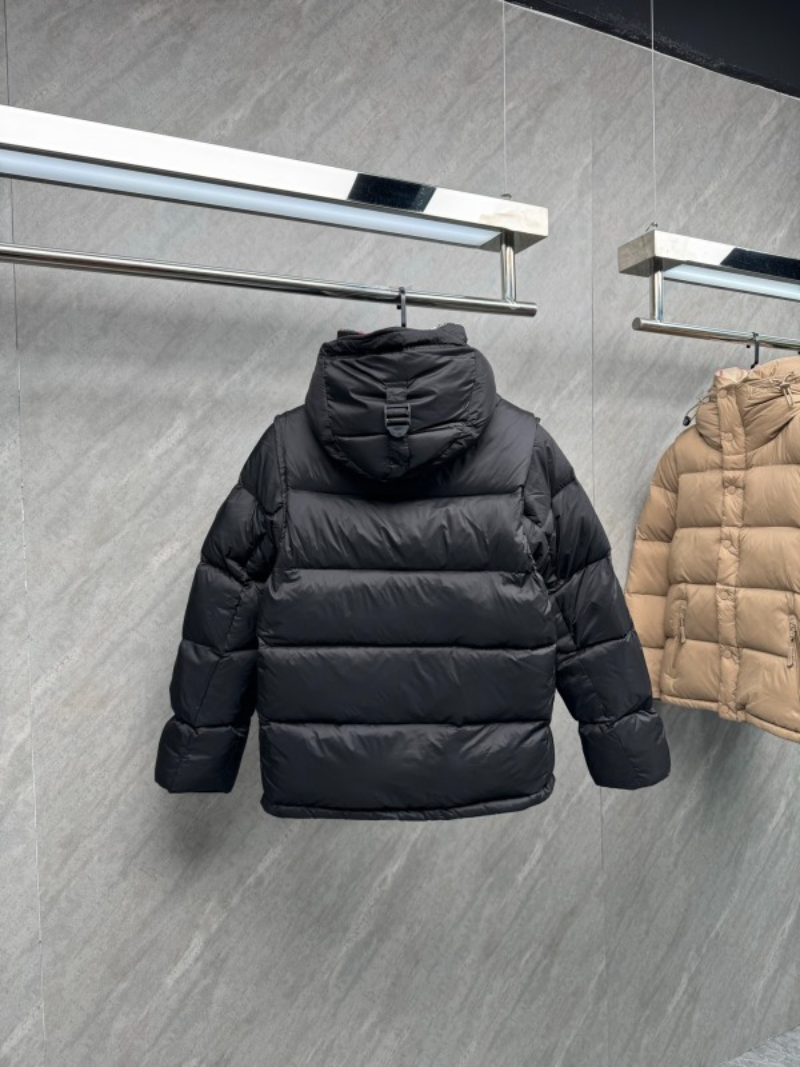 109765 New striped hooded sleeveless down jacket Top quliaty 1:1 clother