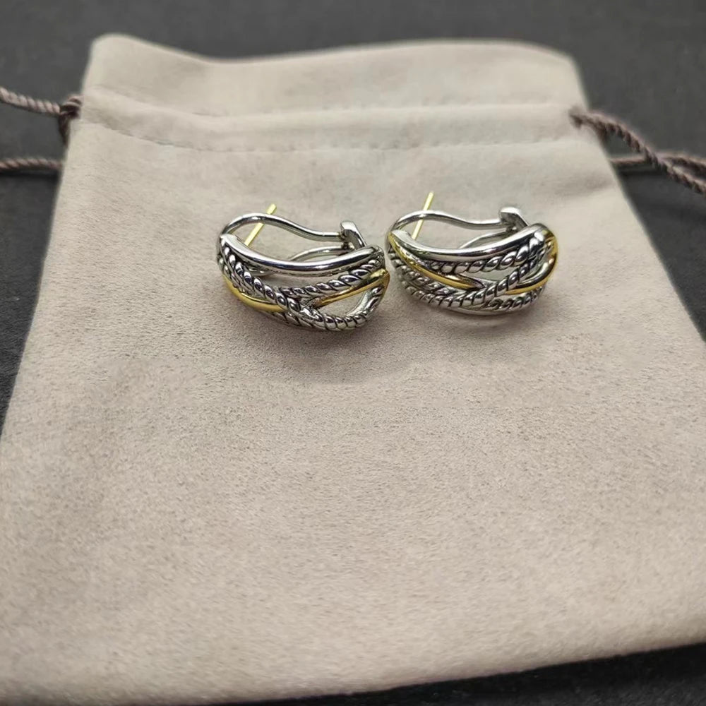 High Quality Fashion Classic 925 Silver Dy New Stud Earrings For Everyday Wear