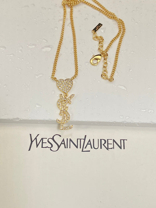 YSN1 Stylish logo diamond necklacejewelry jewelry
