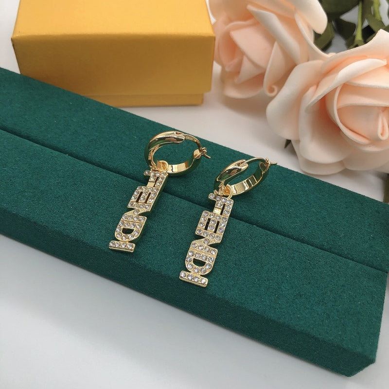 FE5 Classic Women's Letter Earrings Jewelry