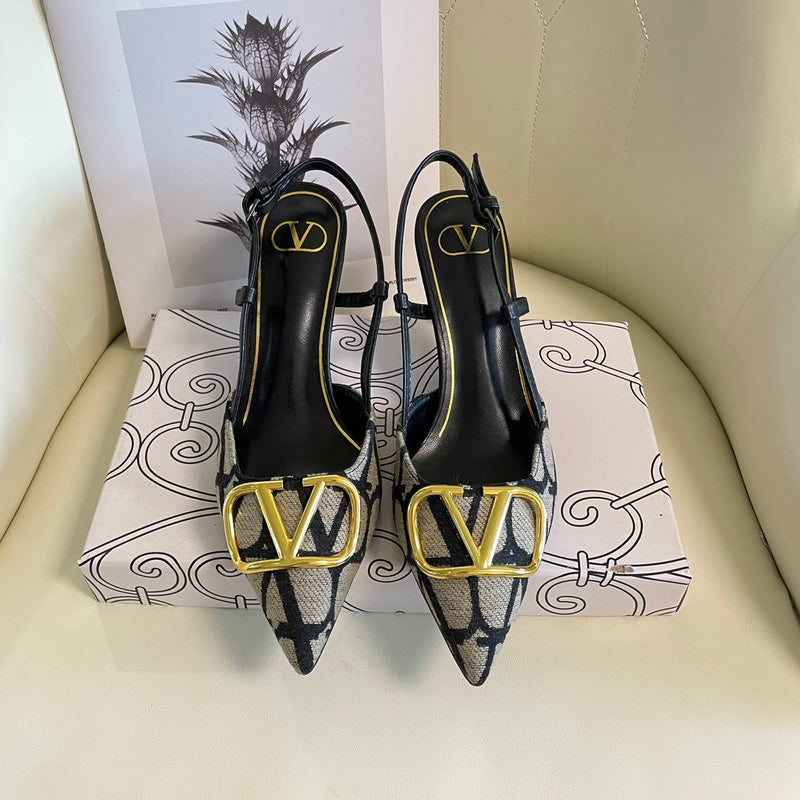 MJVS5 Leather Women 4/6/8/10CM Heel shoes 35-41 With box