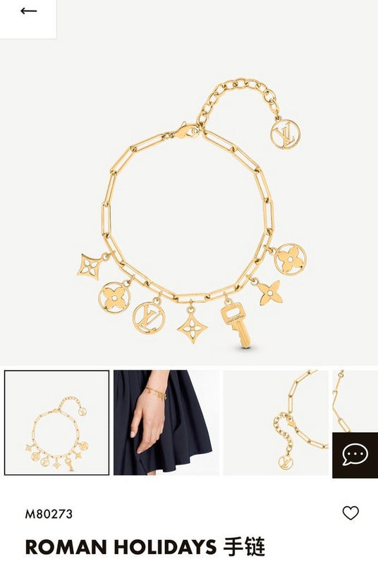 L162 Square flower round flower key bracelet and necklace jewelry