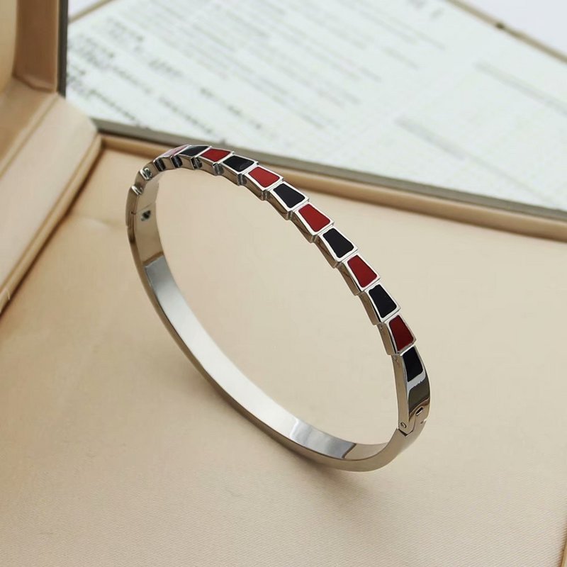 BVB06 Red and Black Oil dripping Snake Festival Bracelet Jewelry