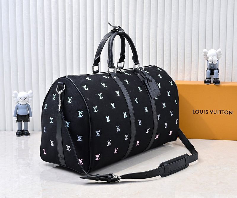 LLP197 Leather Bag 50-29-23CM Embroidery Travel Bags