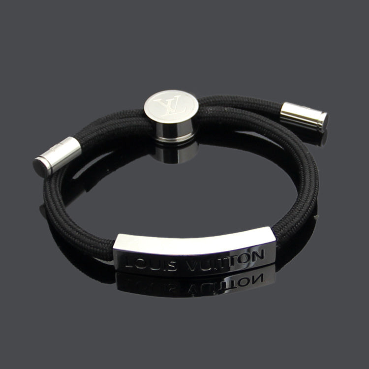 LVB91 Fashionable red rope stainless steel lock Bracelet Jewelry