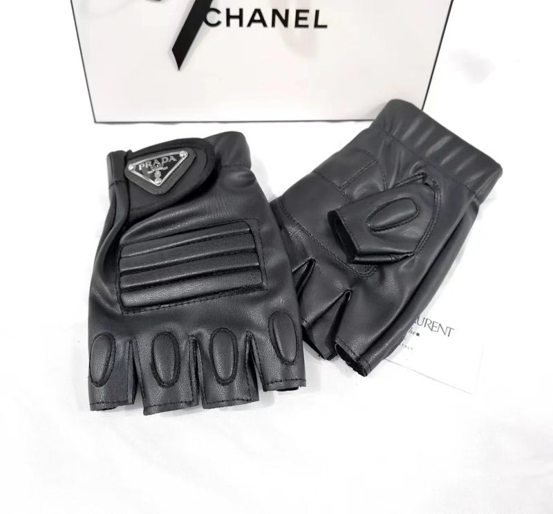 PPG2 New fashionable leather half finger gloves