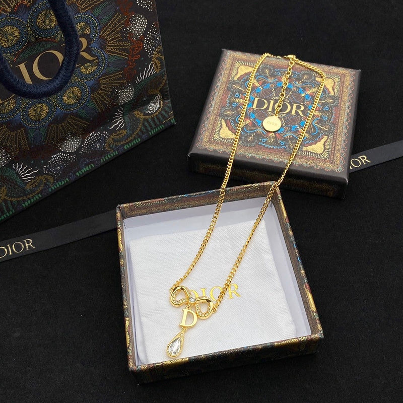 DN4 New rhinestone necklace with bow Jewelry