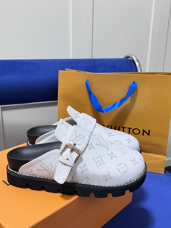 MJLS5 Leather slippers Women shoes 35-42 With box