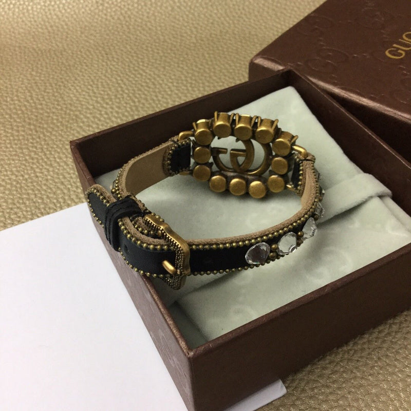 GB23 Leather Fashion Classic GG Bracelet Adjustable Women's Bracelet jewelry