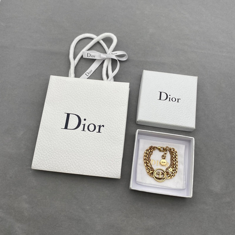 DIB36 Ladies Vintage Gold Multilayer Bracelet Jewelry