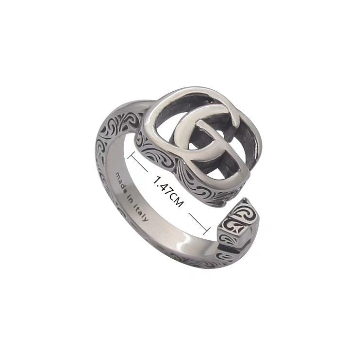 GJ01 Women's Key Carved Ring Jewelry