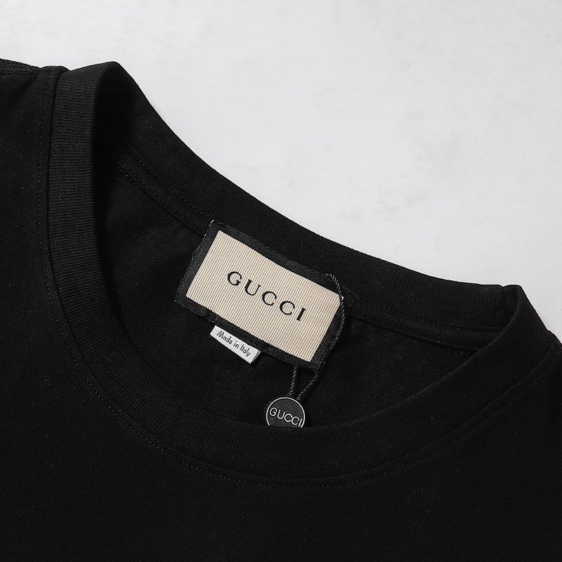 GUC025 New Men's and women's letter embroidery short-sleeved T-shirt