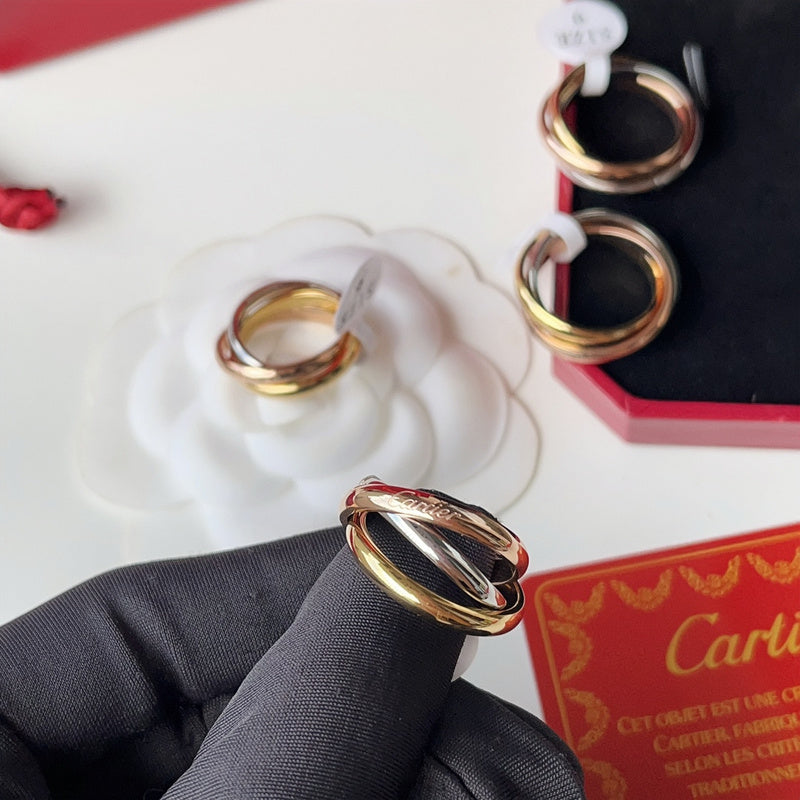 J109 Simple and generous three-ring ring jewelry
