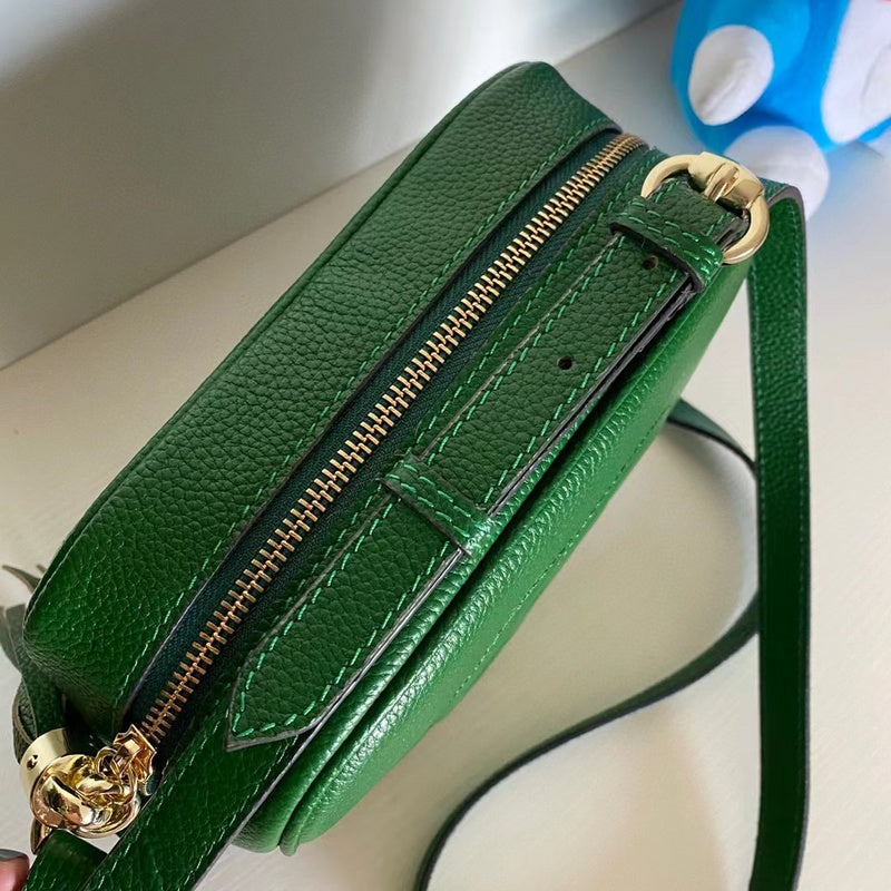 GGP76 leather Ladies black camera 21-15-7cm bag