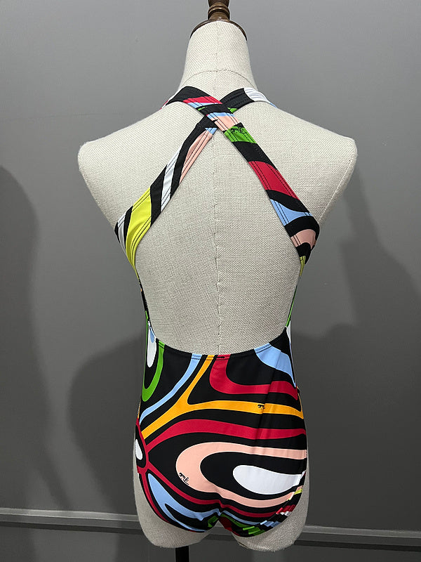 PU02 Women's summer one-piece swimsuit