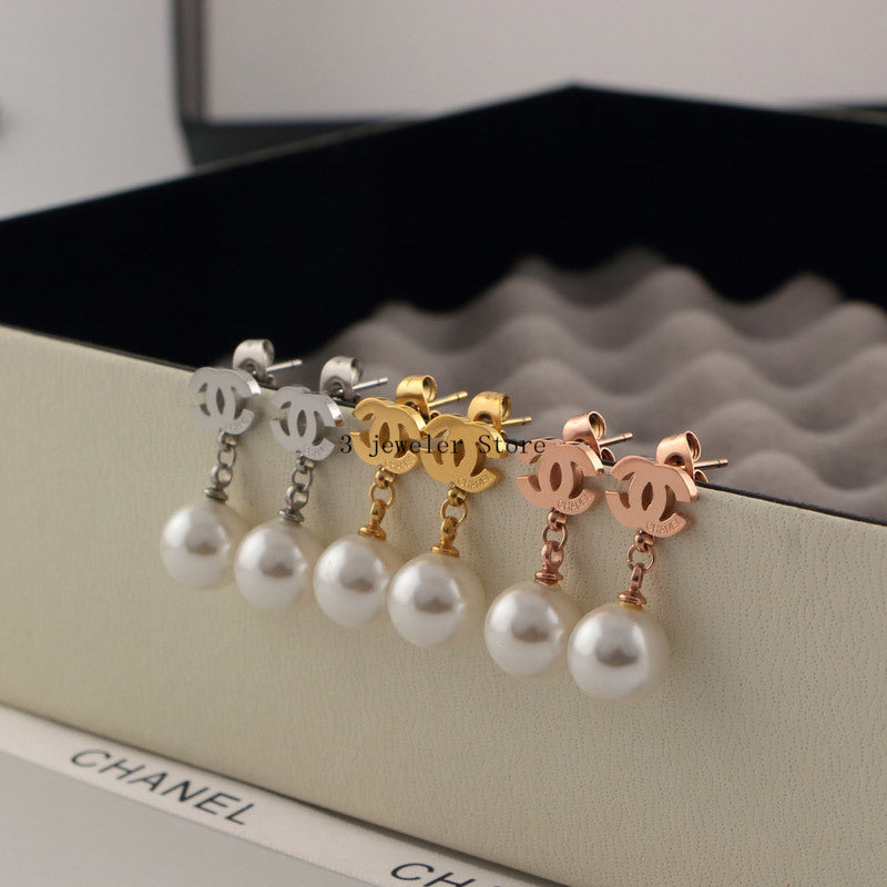 CHE3 man-made Pearl Earrings women earring gift Jewelry