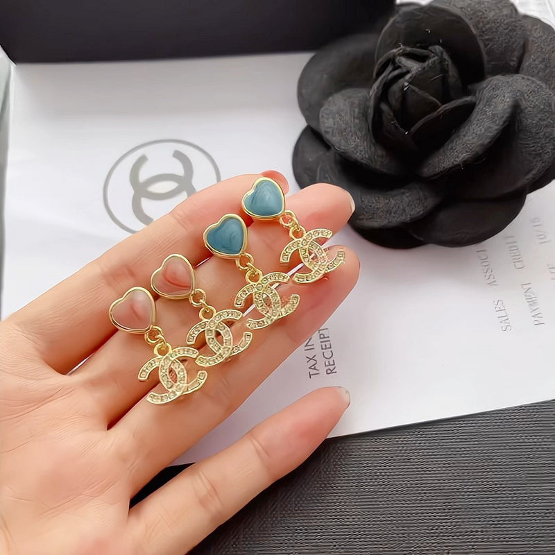 A1128 Women's heart-shaped earrings and jewelry