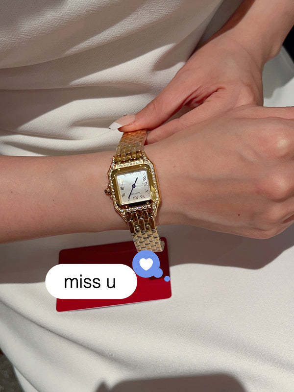 CW81 Women's Double-row Diamond Watch 27*37mm