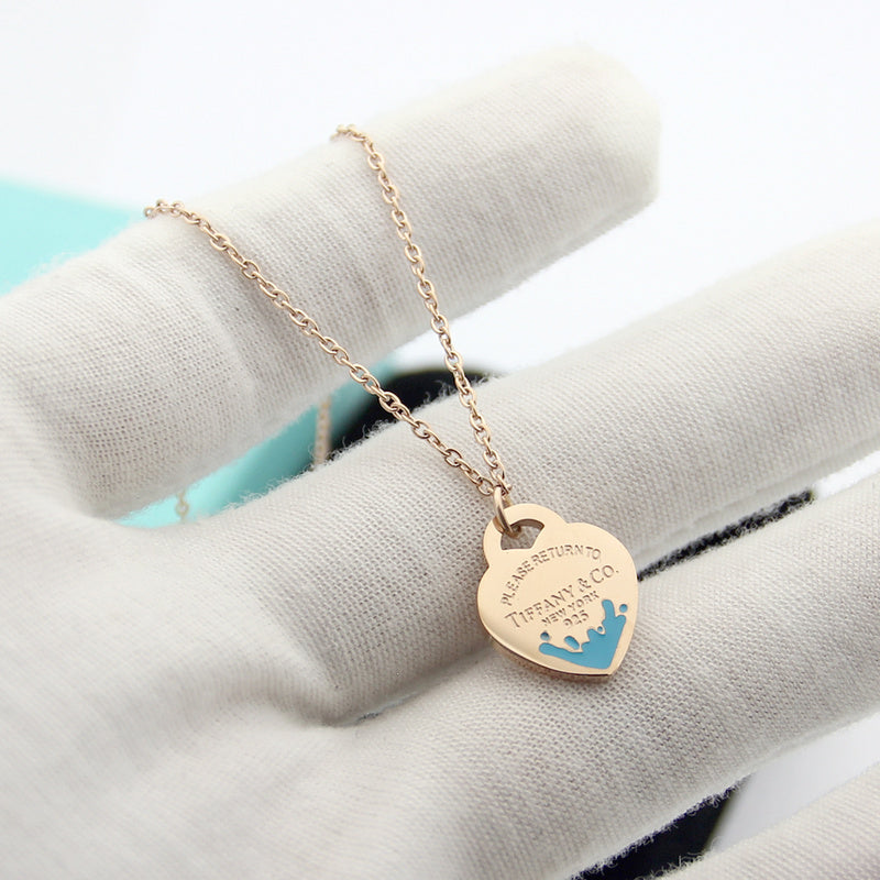 TN17 Necklace single heart necklace pandent Jewelry