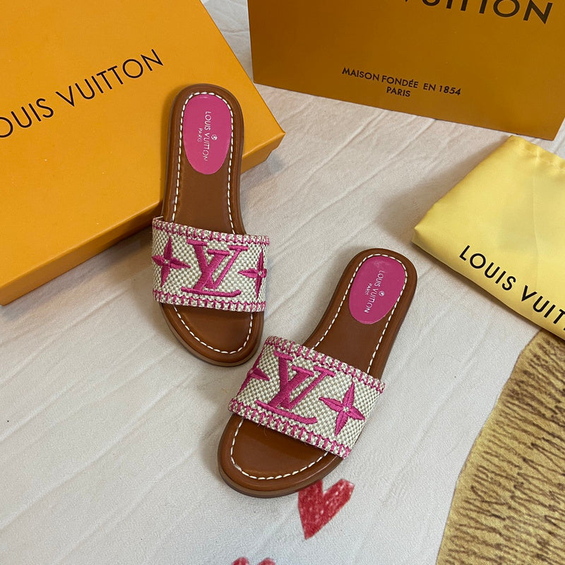 MJLS0 Leather slippers Women shoes 35-41 With box