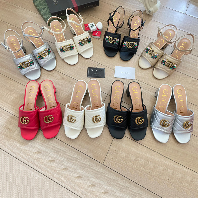 MJGS60 Slippers 6.5CM Women shoes 35-40 With box