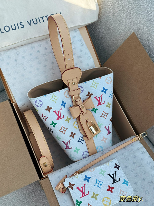 MLVB1 Women's color-changing leather bag with box 18*16cm