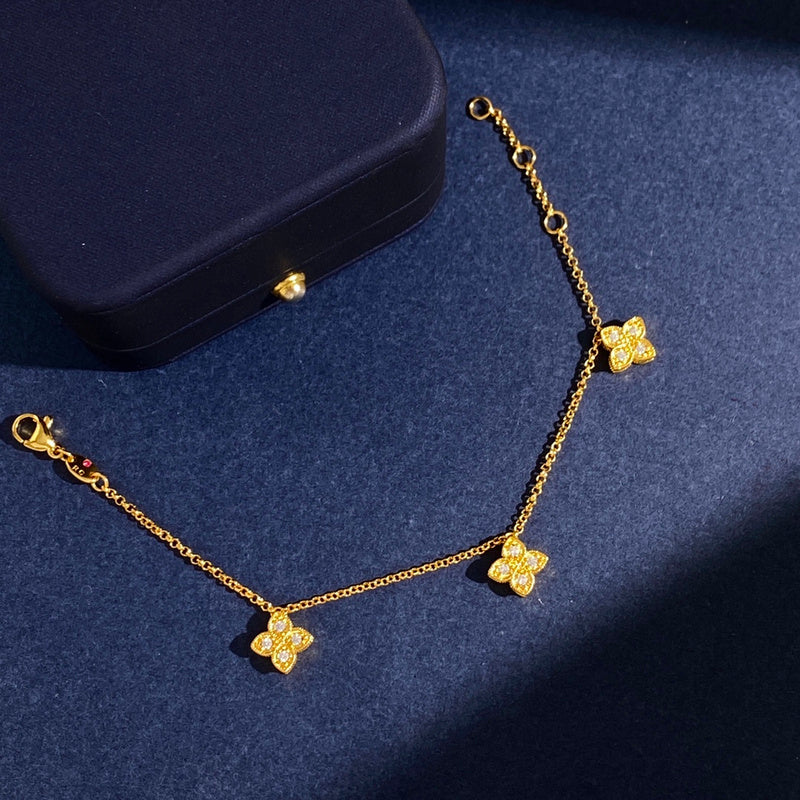 VAB40 Bracelet 18K plating gold Jewelry about 16cm+1cm+1cm Jewelry