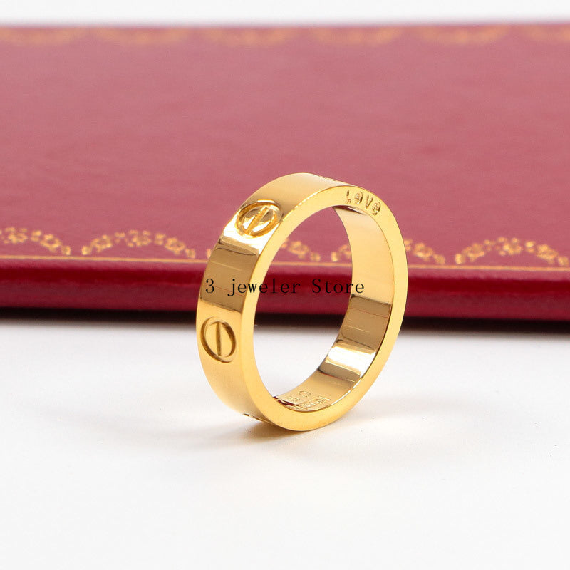 CAR23 Classic LOVE 6MM ring for lover Jewelry