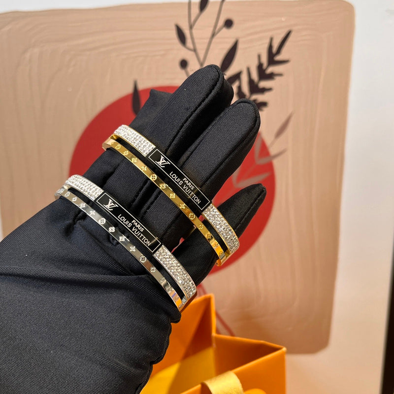 S317 Black steel sheet mud diamond bracelet Jewelry