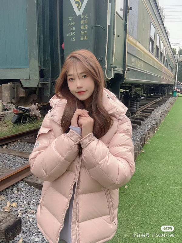 MKC53 Women's hooded down jacket bread jacket short