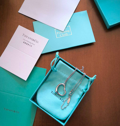 TN024  Women's heart-shaped stainless steel necklace jewelry