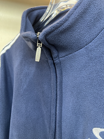 BAC104 New autumn and winter men's and women's suede standing collar blue jacket clothing