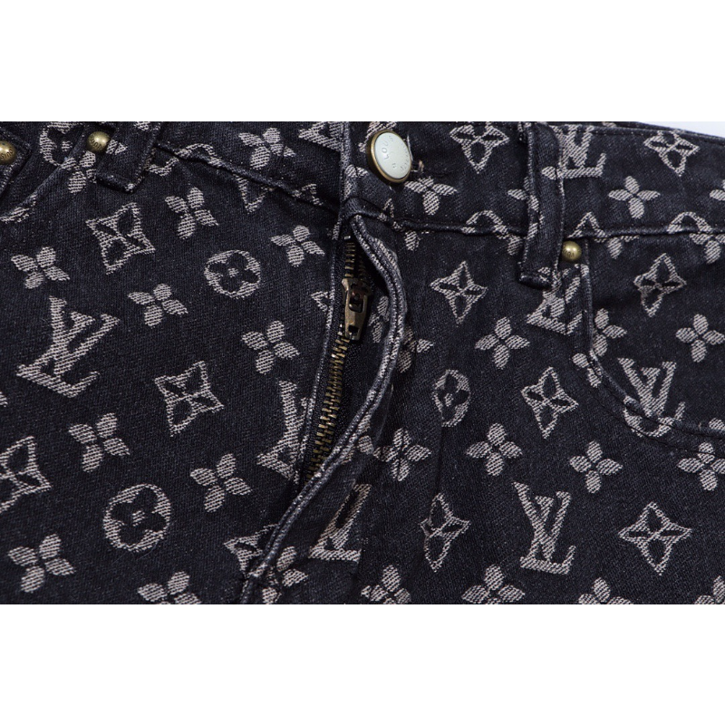 LVC040 New men's and women's high-quality jeans loose fit clothing