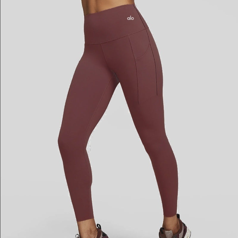 zalo3114  Women's yoga pants, tight fit, high waist, hip lifting, running, seamless Pilates yoga fitness pants, clothing