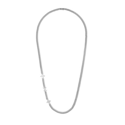 X713  Men's and women's titanium steel necklace and bracelet set jewelry