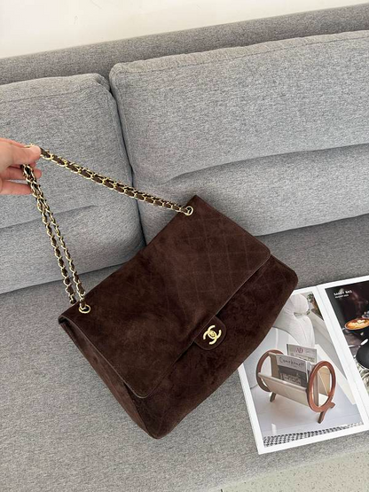 LCP101 Suede cowhide Bag 38.5-11-26CM 32-10-19.5CM Shoulder bags
