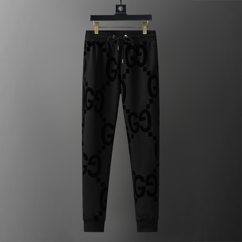 GUC200 New men's autumn and winter long sleeved suit top+pants clothing