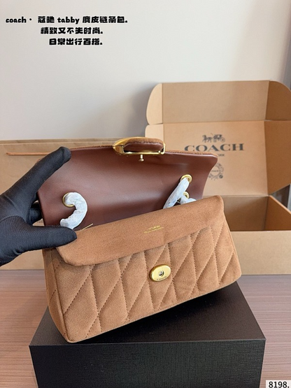 ACP58 Leather denim fabric Bag 26-8-16CM Shoulder bags with box