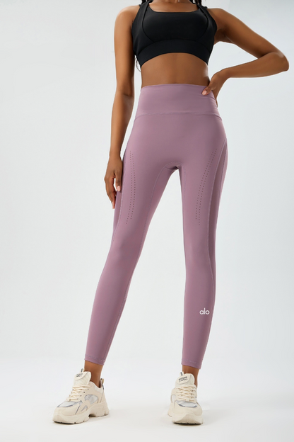 zalo3111   Women's Spring and Autumn Breathable Mesh Yoga Pants, High Waist Tight Waist, Sports Pants, Clothing