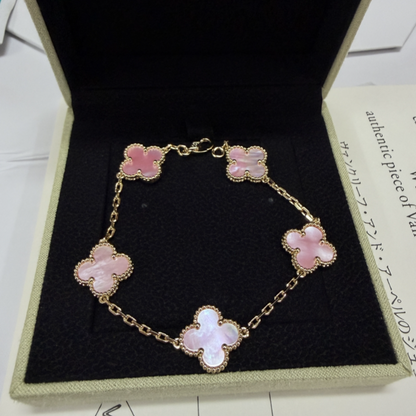 VAB38 Classic Four Leaf Clover High Quality Shell Bracelet Jewelry 1:1