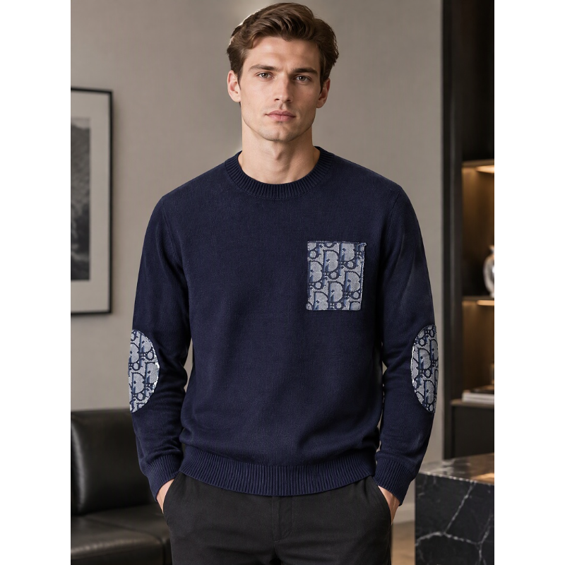 DIC202 New men's autumn and winter round neck sweater pullover sweater wool sweater clothing