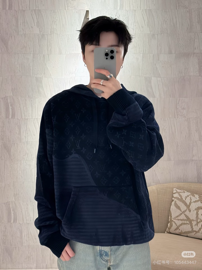 110354  New men's and women's jacquard holiday patchwork hooded jacket clothes