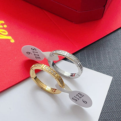 J123   Men's and women's titanium steel ring jewelry