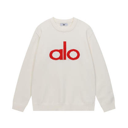 ALOC2 New autumn and winter men's and women's trendy brand new sweater jacquard letter clothing