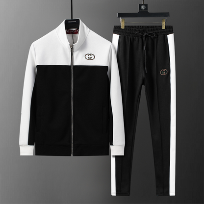 GUC400  New men's autumn and winter long sleeved suit top+pants clothing