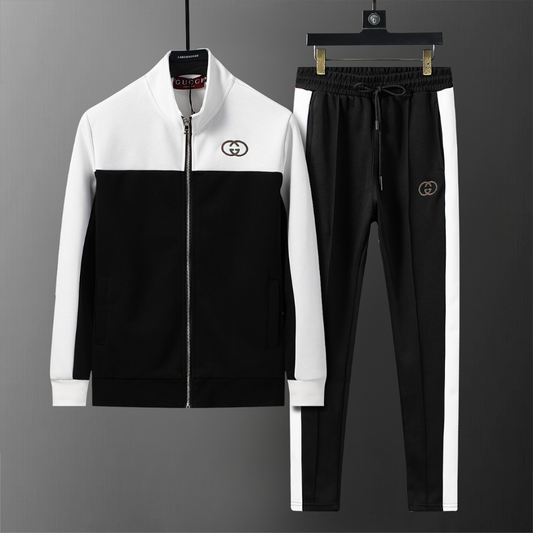 GUC400  New men's autumn and winter long sleeved suit top+pants clothing