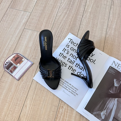 MYS3 Synthetic Leather 9CM Slippers Size 35-41 Shoes with Box